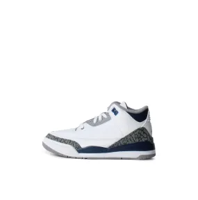 AIR JORDAN 3 RETRO PS - WHITE/MIDNIGHT NAVY-CEMENT GREY