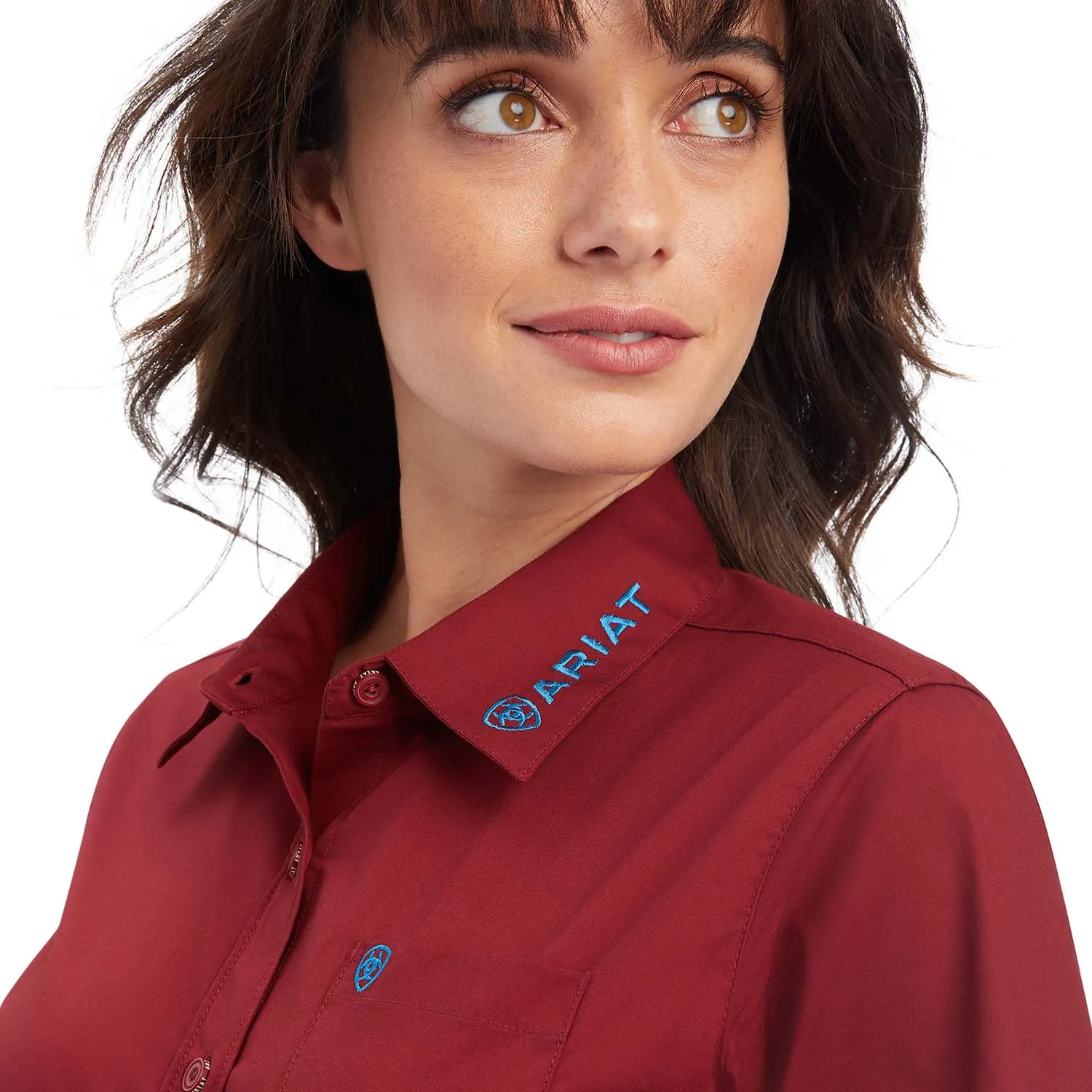 Ariat Team Kirby Stretch Shirt, Rouge Red