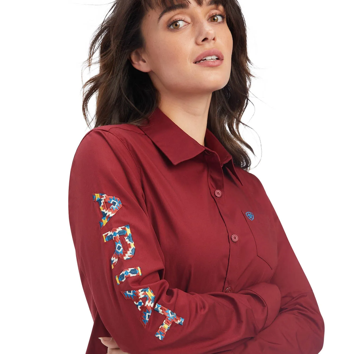 Ariat Team Kirby Stretch Shirt, Rouge Red