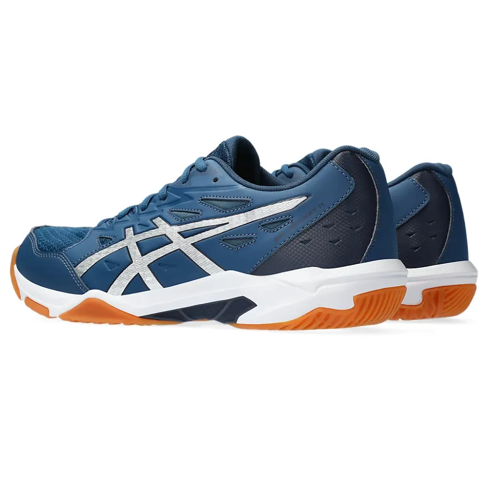 ASICS Men's Gel-Rocket 11 Badminton Shoe (Mako Blue/Pure Silver)