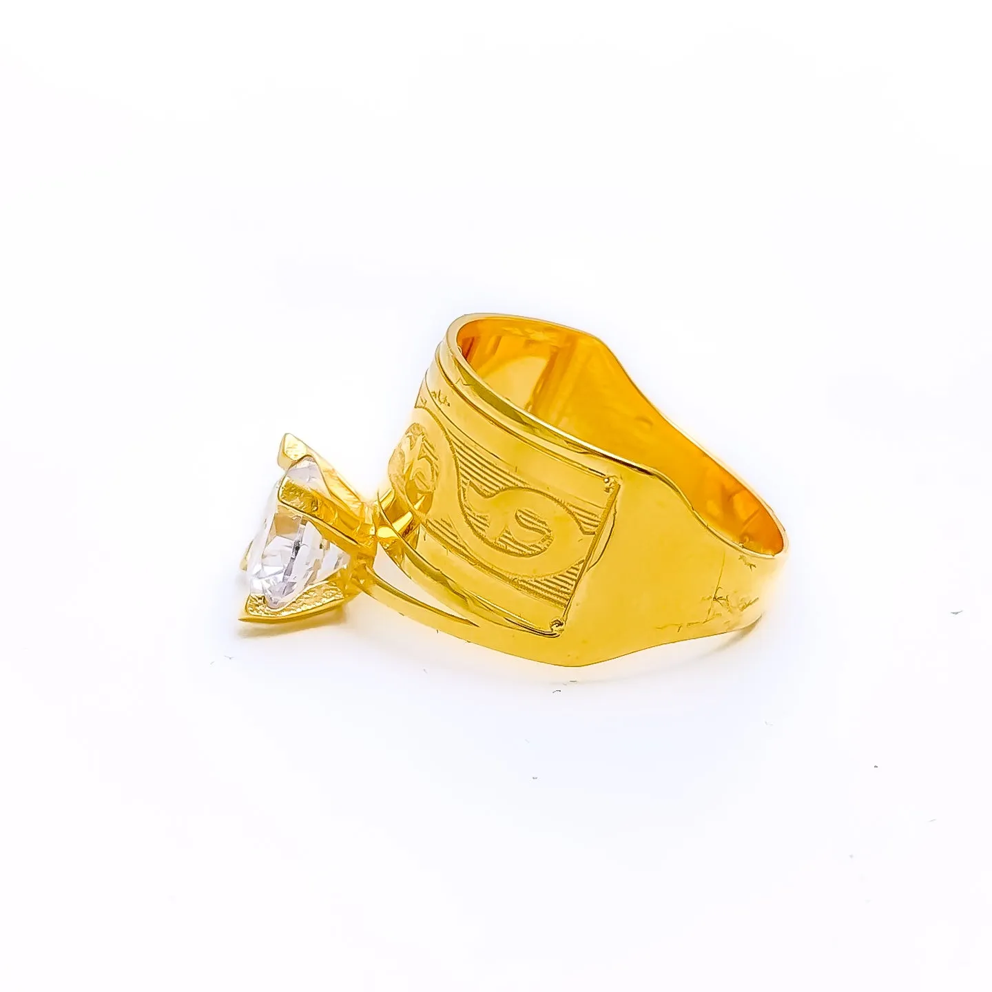 Attractive Vine Motif 22k Gold Ring