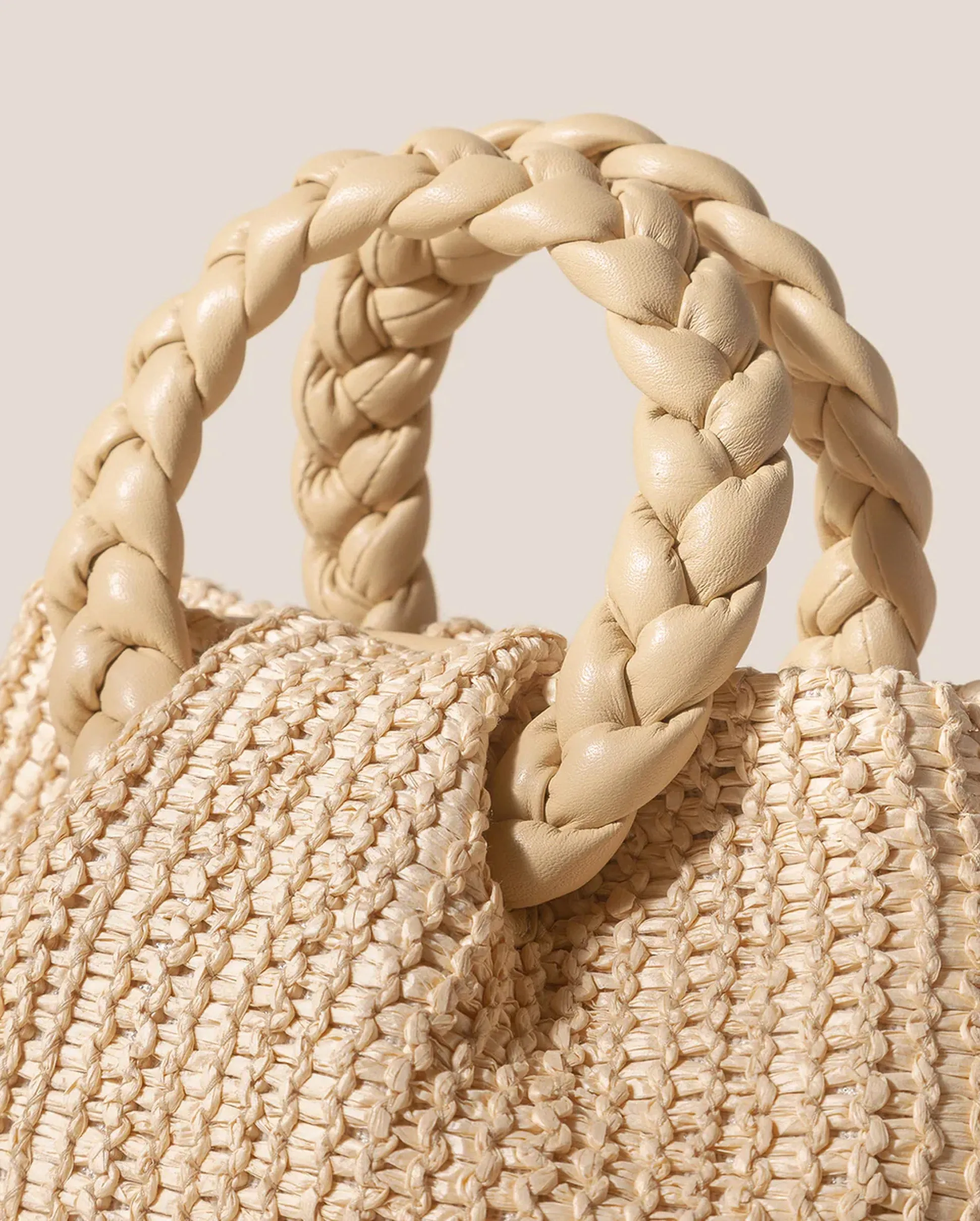 BOMBON M RAFFIA BAG / NATURAL