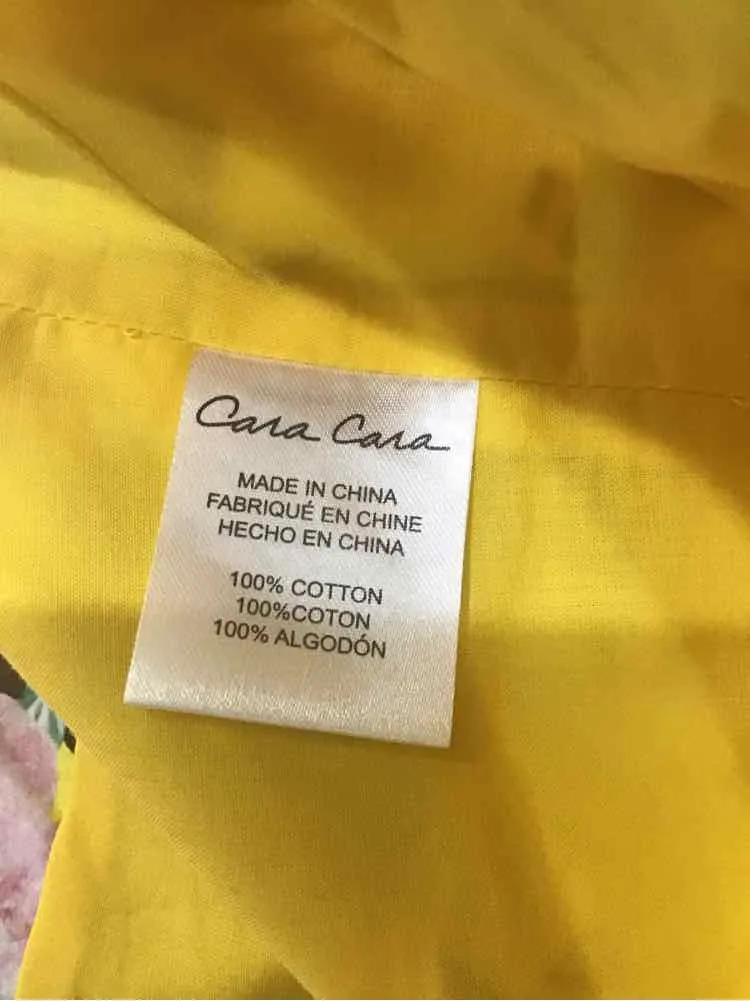 Cara Cara Yellow Multi Size S Shirt