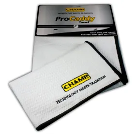 Champ Pro Caddy Golf Towel White