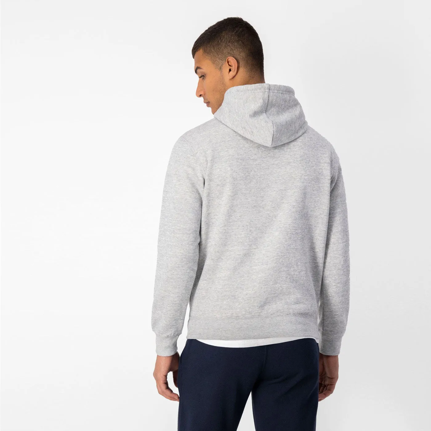 Champion Legacy Hoodie Small Script Logo Fleece 218287 Grey