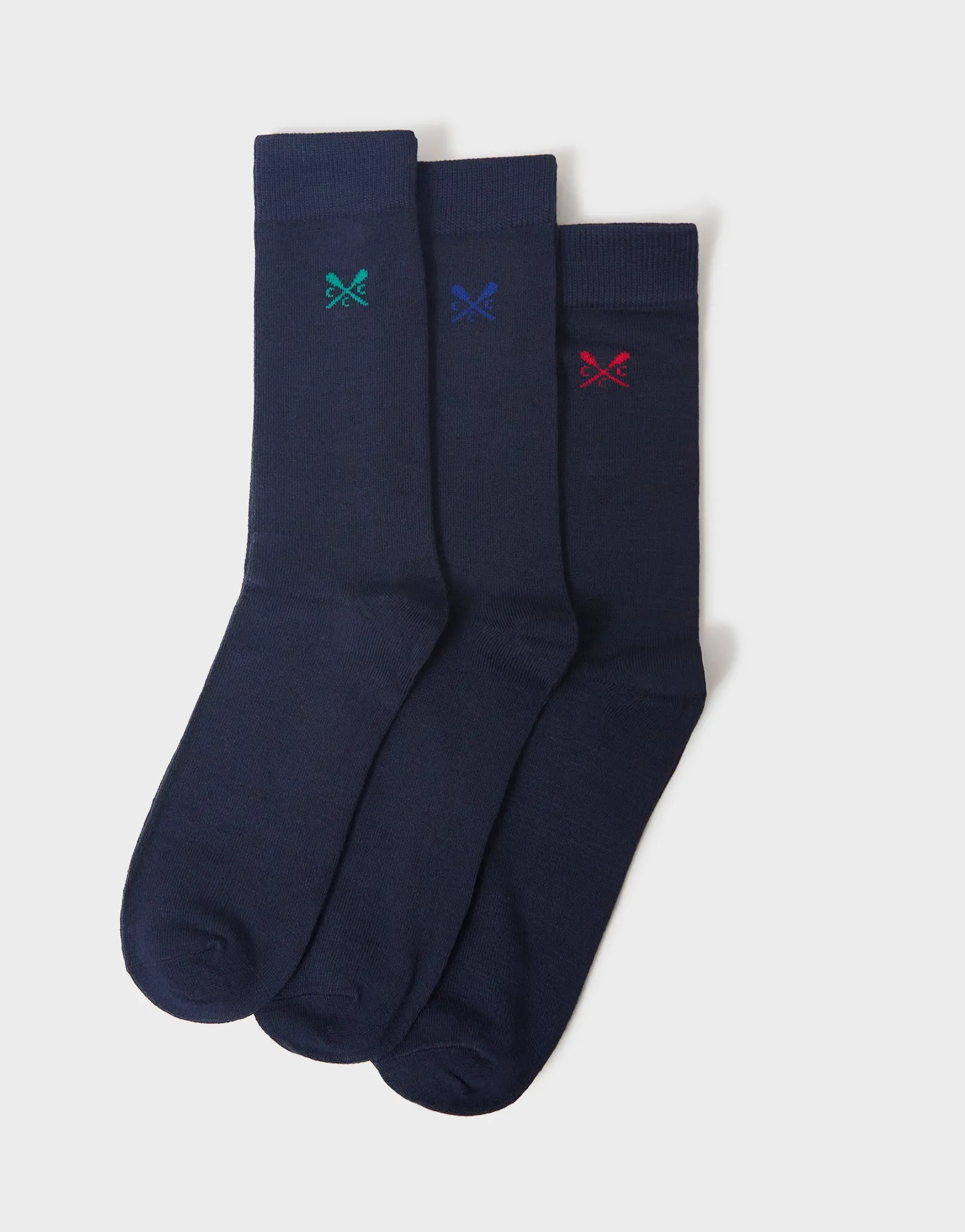 Crew Clothing 3 Pack Classic Bamboo Socks - Navy