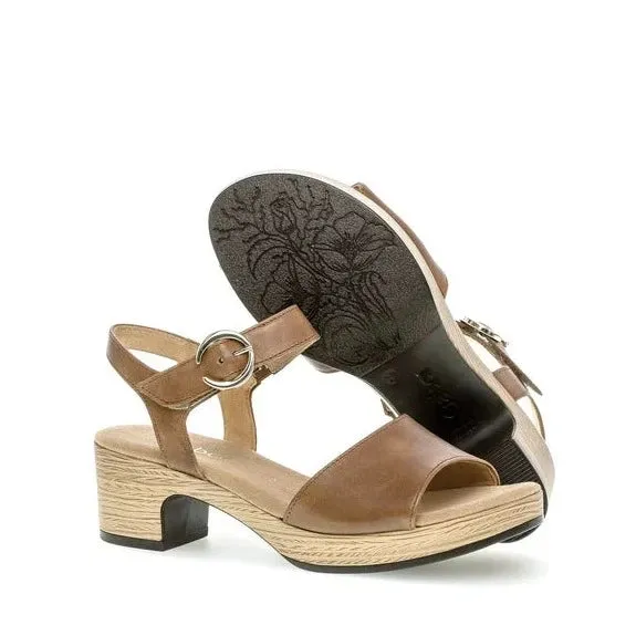 Gabor Brown platform sandal   