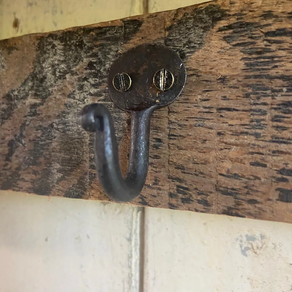 Handmade Scalloped Shelf with hooks