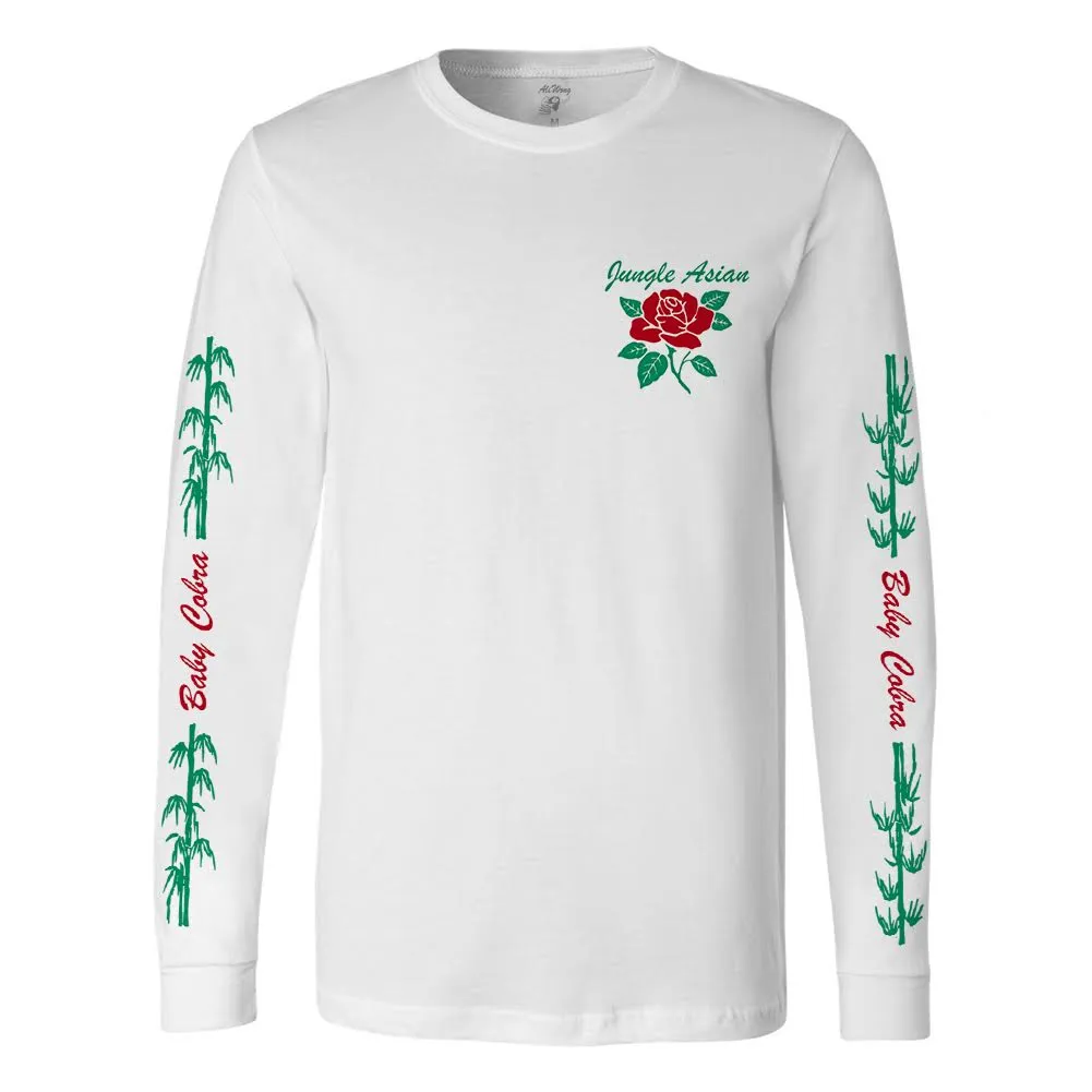 Jungle Asian White Long Sleeve Tee