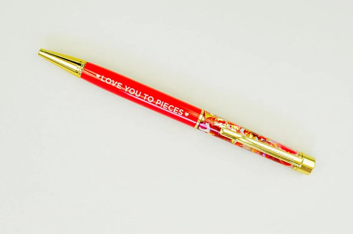 “Love You to Pieces” Confetti Pen