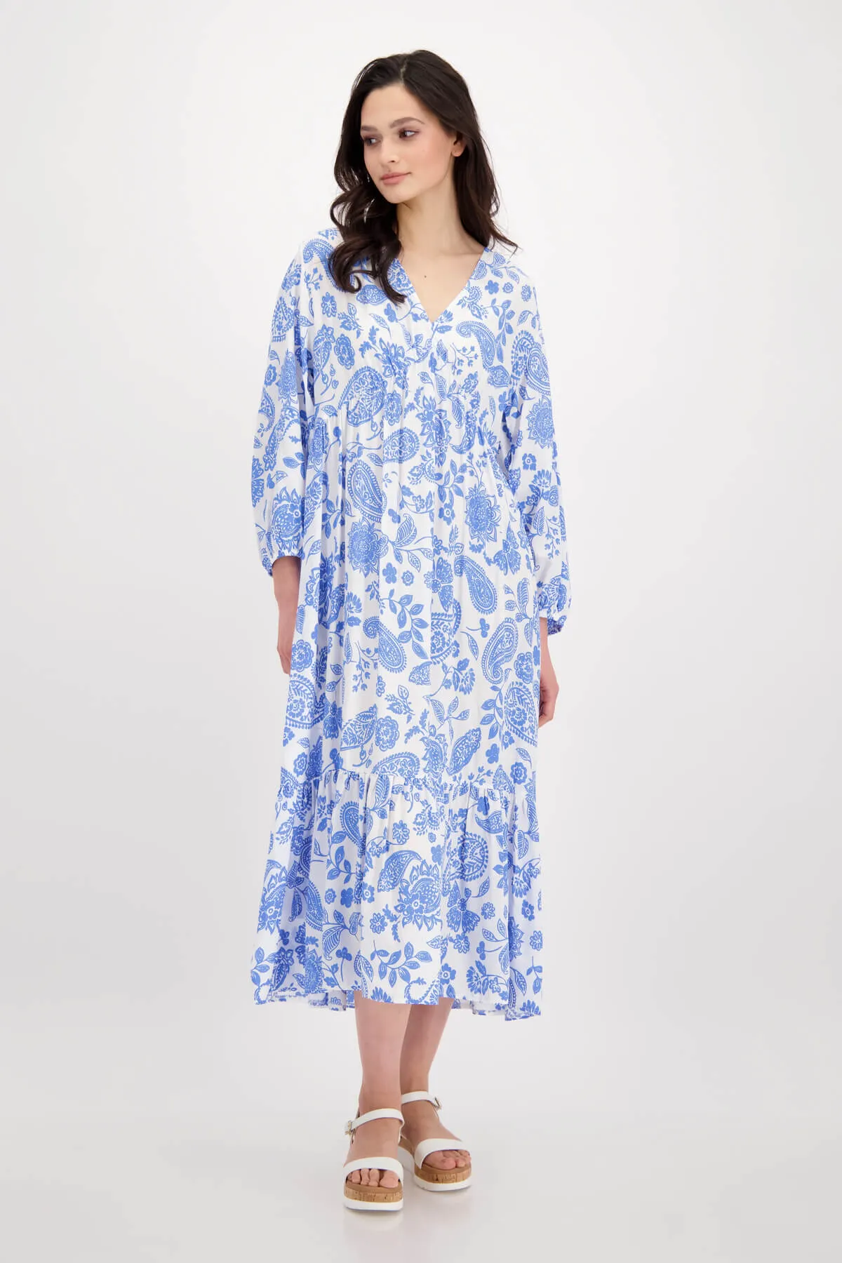 Maxi Paisley Dress - Sea Breeze