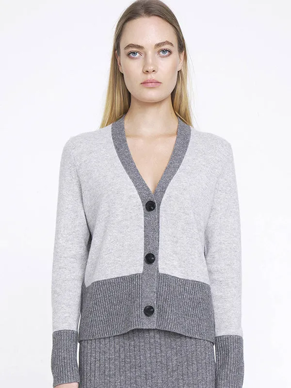 N.74 Cashmere Cardigan in Polar Grey