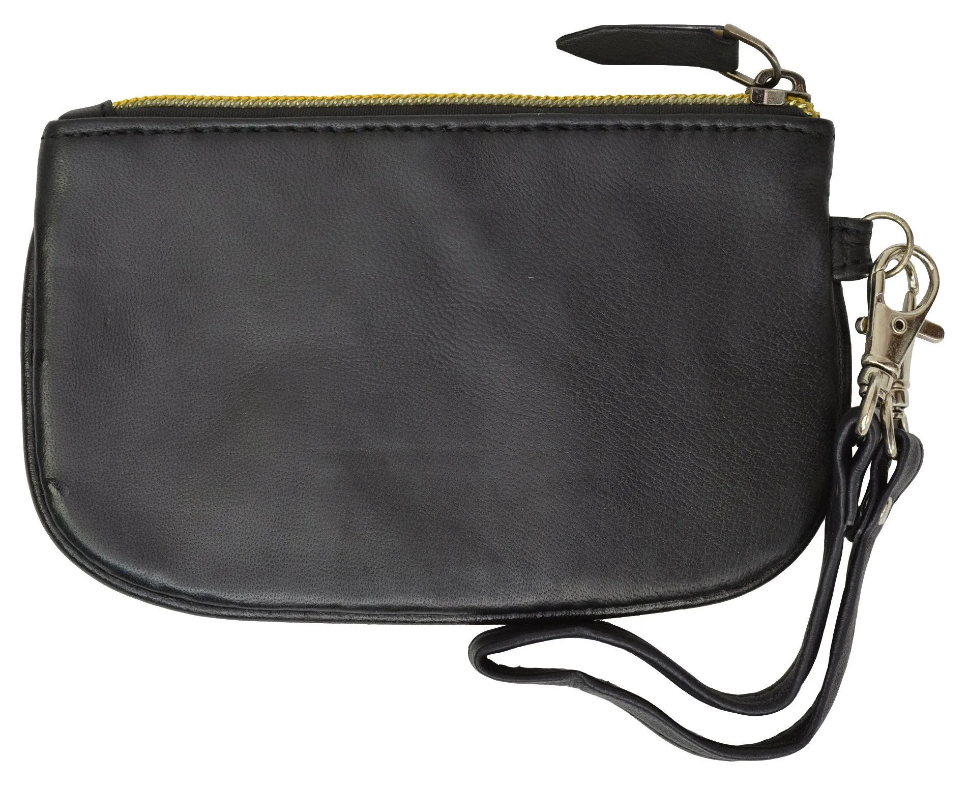 RFID Collection Premium Leather Mini Wristlet