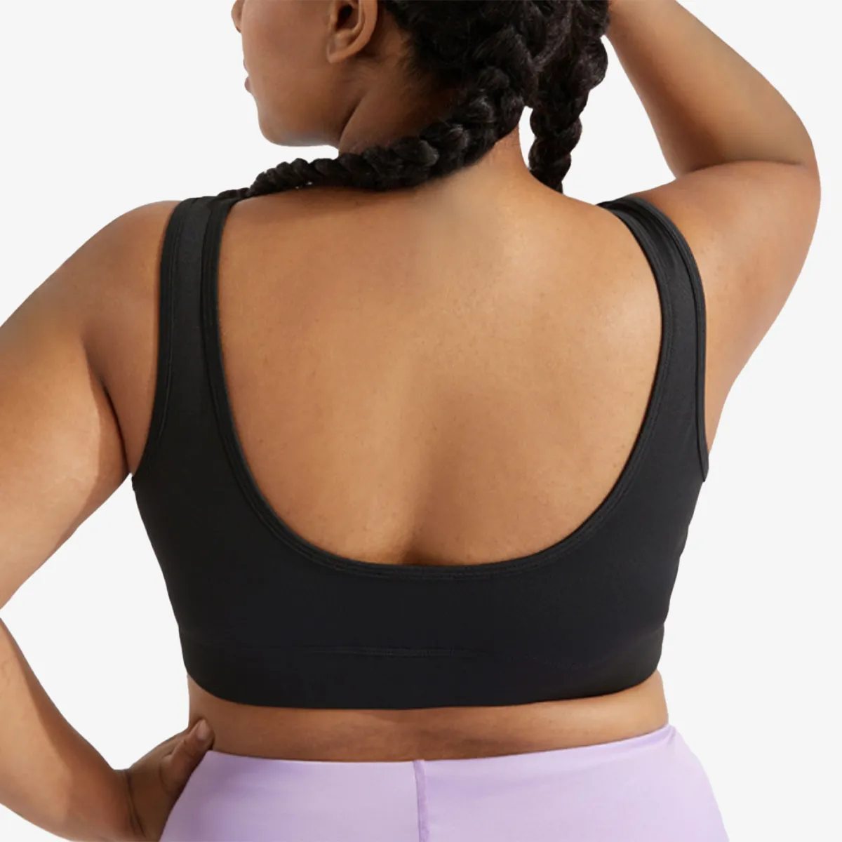 SALE - CURVVY Plus Size Button Up Low Back Sports Bra