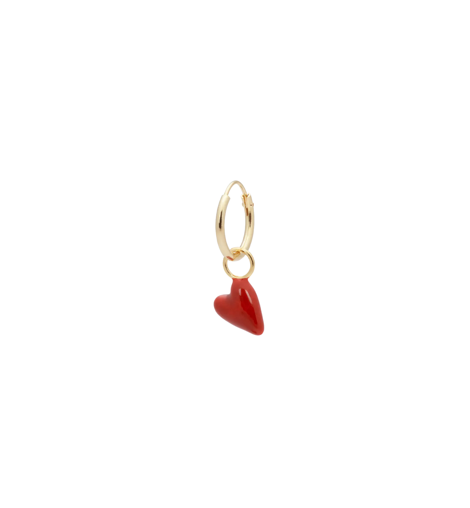 Single Heart Beat Ring Earring