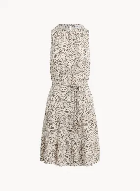 Sleeveless Tiered Mini Dress - Papillon Print