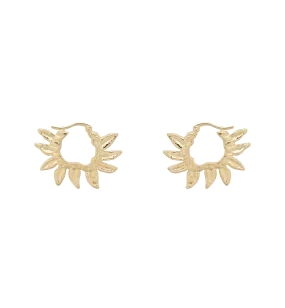 Sunflower Petals Hoop Earrings