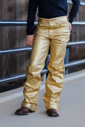 *YOUTH* GOLD METALLIC SIGNATURE TROUSER